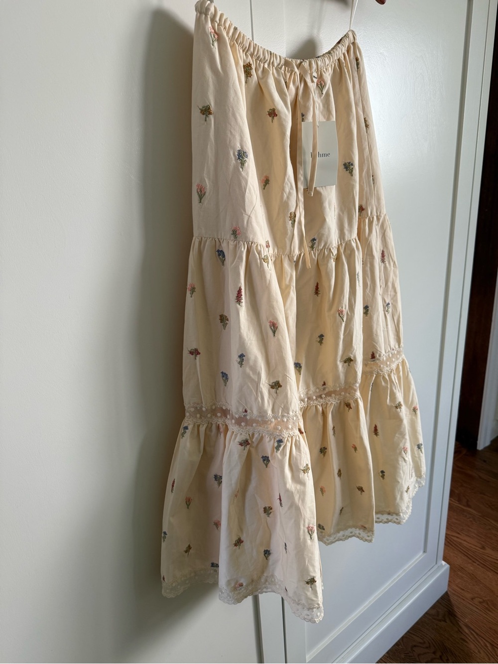Böhme Sicilie Embroidered Floral Tiered Maxi Skirt New - Picture 2 of 9